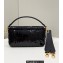 Fendi sequin and leather Iconic Baguette medium bag Black 2023