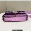 Fendi sequin and leather Iconic Baguette medium bag Lilac 2023