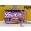 Fendi sequin and leather Iconic Baguette mini bag Lilac 2023
