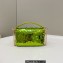 Fendi sequin and leather Iconic Baguette mini bag Green 2023