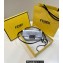 Fendi sequin and leather Iconic Baguette mini bag Silver 2023