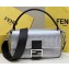 Fendi sequin and leather Iconic Baguette medium bag Silver 2023