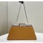 Fendi leather Peekaboo Cut Medium bag Brown 2023