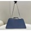 Fendi leather Peekaboo Cut Medium bag Blue 2023