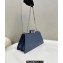 Fendi leather Peekaboo Cut Medium bag Blue 2023