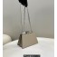 Fendi leather Peekaboo Cut Petite bag Beige 2023