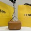 Fendi leather Nano Bag F bag Brown 2023