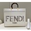 Fendi leather and elaphe Sunshine Medium shopper Bag White 2023
