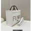 Fendi leather and elaphe Sunshine Medium shopper Bag White 2023