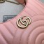Gucci GG Marmont half-moon-shaped mini bag ‎699514 Peach 2023