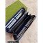 Gucci Long Zip Wallet with cut-out Interlocking G 701423 Blue 2023