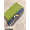 Gucci Long Zip Wallet with cut-out Interlocking G 701423 Blue 2023