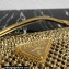 Prada Triangle satin mini-bag with crystals 1BC190 Gold 2023