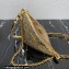 Prada Triangle satin mini-bag with crystals 1BC190 Gold 2023