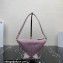Prada Triangle satin mini-bag with crystals 1BC190 Pink 2023