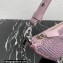 Prada Triangle satin mini-bag with crystals 1BC190 Pink 2023