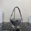 Prada Triangle satin mini-bag with crystals 1BC190 Black 2023