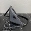 Prada Triangle satin mini-bag with crystals 1BC190 Black 2023
