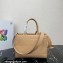 Prada Small leather Symbole bag with topstitching 1BA379 Beige 2023