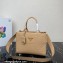 Prada Small leather Symbole bag with topstitching 1BA379 Beige 2023