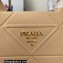 Prada Large leather Symbole bag with topstitching 1BA377 Beige 2023