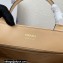 Prada Large leather Symbole bag with topstitching 1BA377 Beige 2023