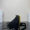 Prada Saffiano leather and leather shoulder bag 2VH157 Black/Yellow 2023