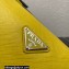 Prada Saffiano leather and leather shoulder bag 2VH157 Black/Yellow 2023
