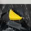 Prada Saffiano leather and leather shoulder bag 2VH157 Black/Yellow 2023