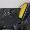 Prada Saffiano leather and leather shoulder bag 2VH157 Black/Yellow 2023