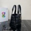 Padded Medium nappa-leather tote bag with topstitching 1BG450 Black 2023