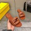 Fendi Baguette leather slides Brown 2023