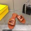 Fendi Baguette leather slides Brown 2023
