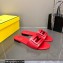 Fendi Baguette leather slides Red 2023