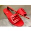 Fendi Baguette leather slides Red 2023