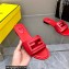 Fendi Baguette leather slides Red 2023