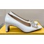 Fendi crystal logo pumps Patent White 2023