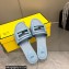 Fendi Baguette leather slides Blue 2023