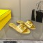Fendi Baguette leather slides Gold 2023