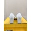 Fendi crystal logo pumps Patent White 2023