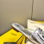Fendi Baguette leather slides Silver 2023