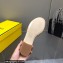 Fendi Baguette leather slides Pink Gold 2023