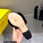 Fendi Baguette mink slides Black 2023