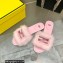Fendi Baguette mink slides Pink 2023