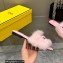 Fendi Baguette mink slides Pink 2023