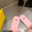 Fendi Baguette mink slides Pink 2023