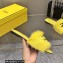 Fendi Baguette mink slides Yellow 2023
