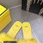 Fendi Baguette mink slides Yellow 2023