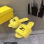 Fendi Baguette mink slides Yellow 2023