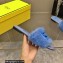 Fendi Baguette mink slides Blue 2023